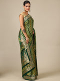 Mehandi Green Satin Organza Saree