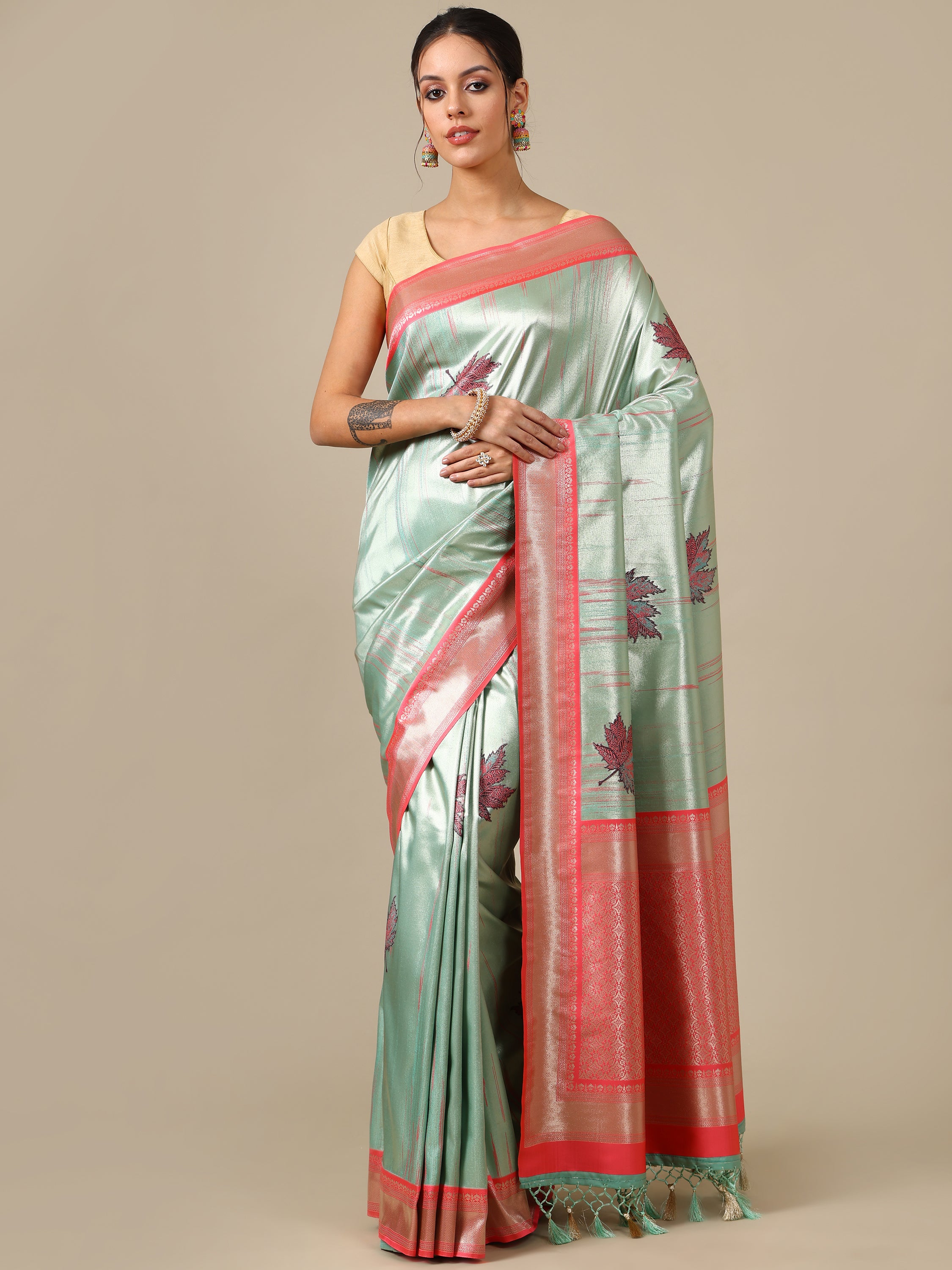 Sky Blue Silk Saree