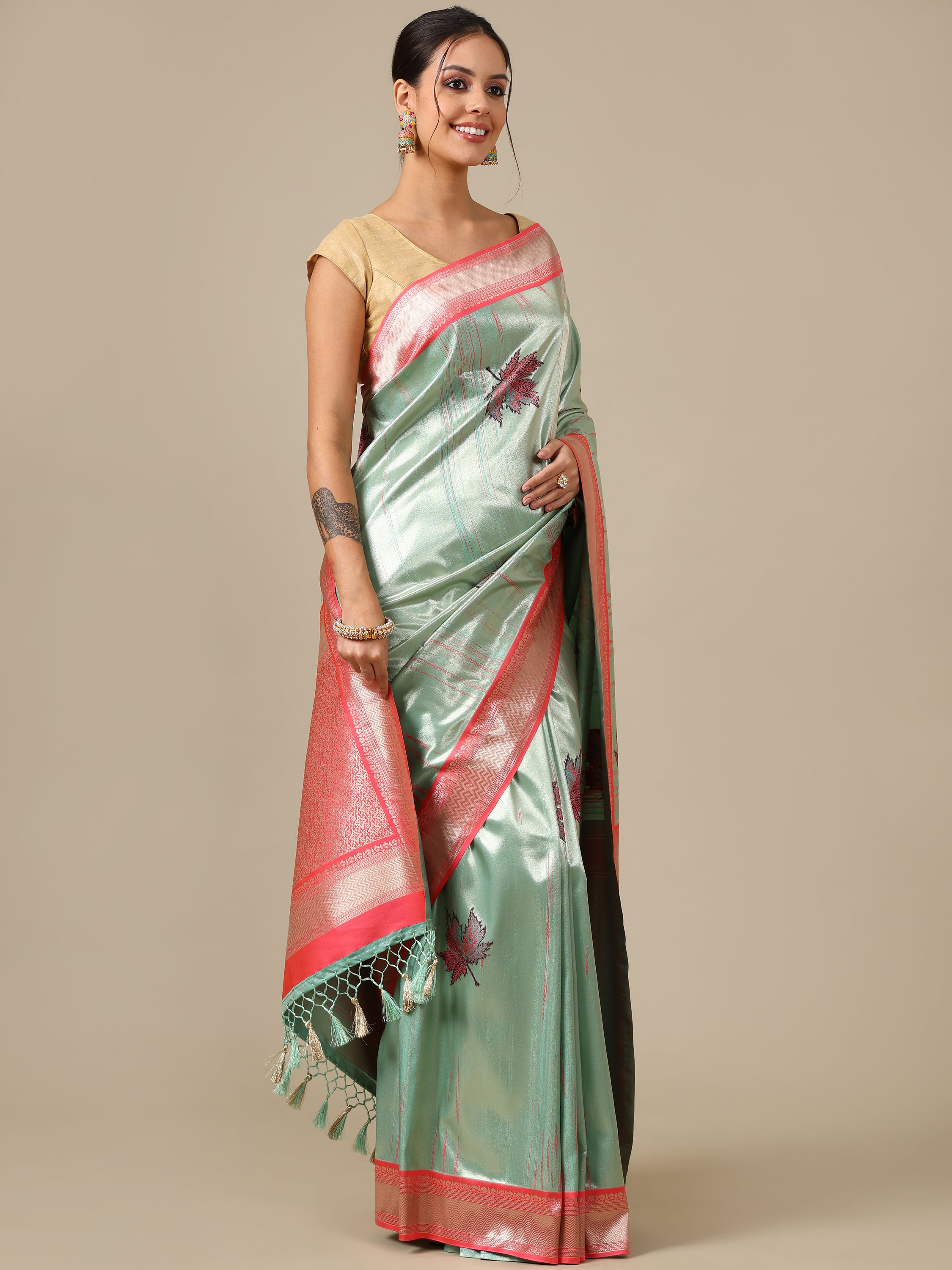 Sky Blue Silk Saree