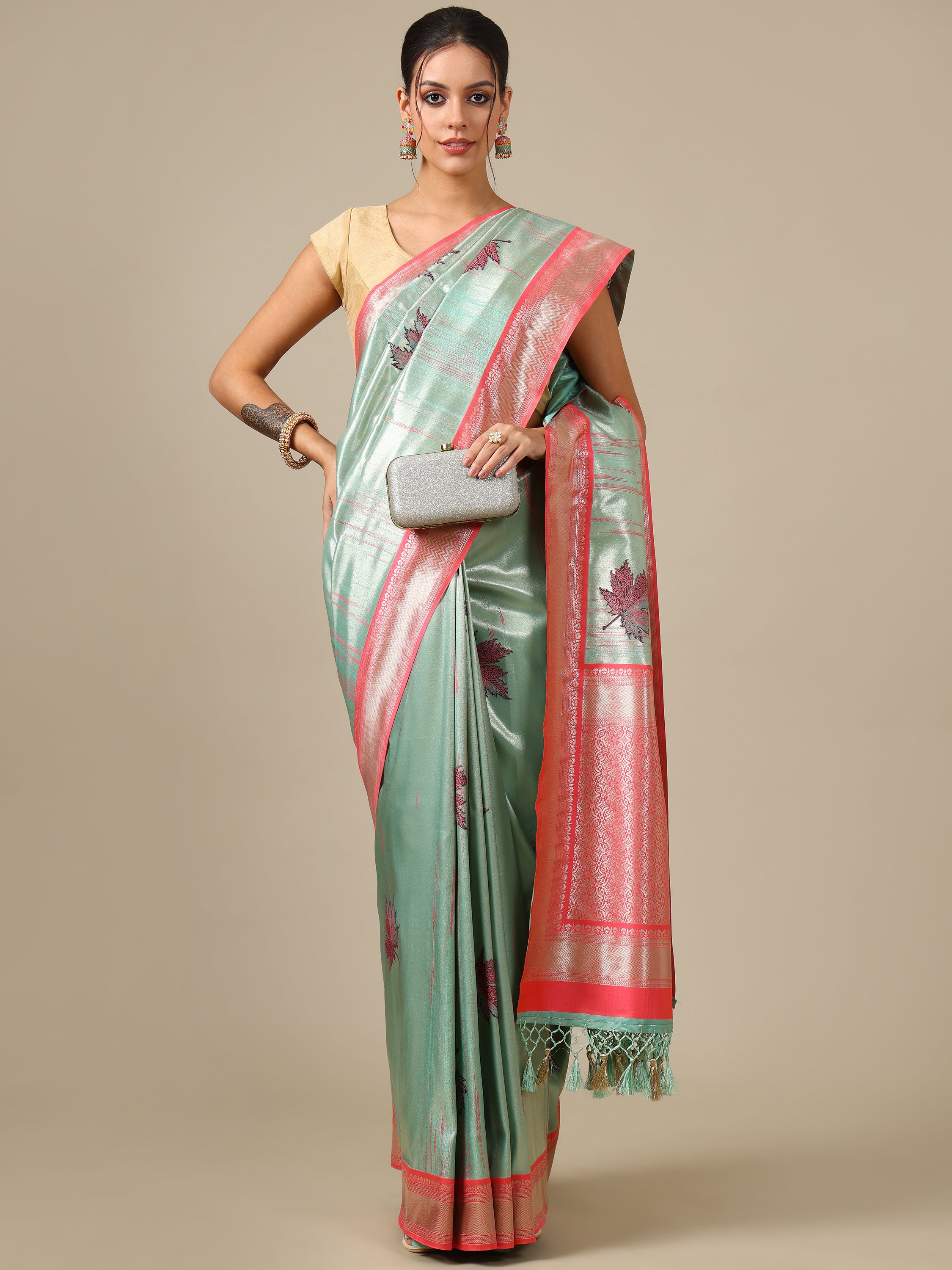 Sky Blue Silk Saree