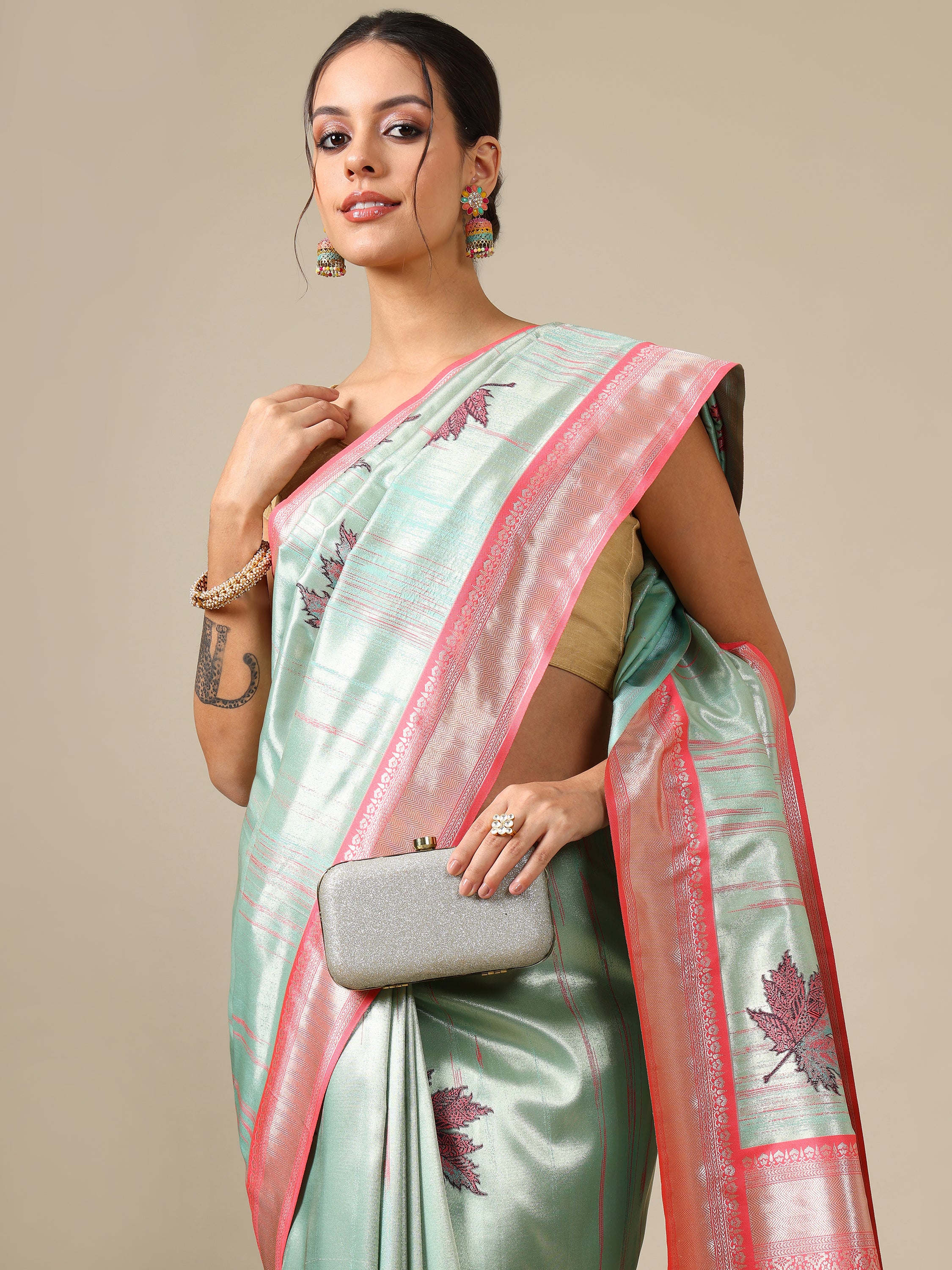 Sky Blue Silk Saree