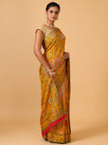 Bright Mustard Dola Silk Saree