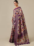 Purple Satin Silk Saree