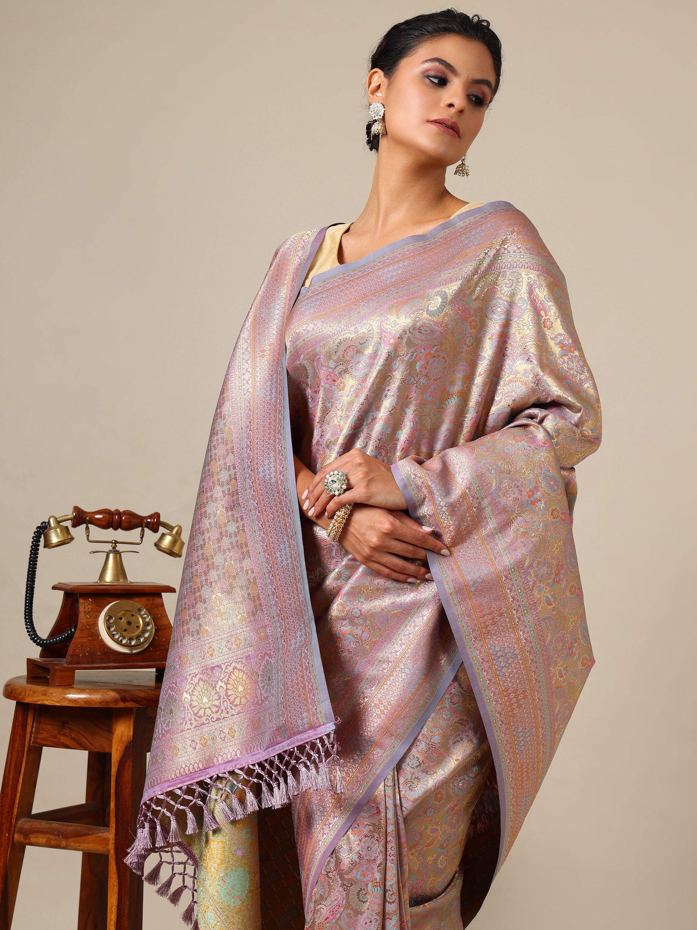 Serene Move Silk Saree - House of Surya