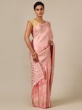 Blush Pink Satin Silk Saree