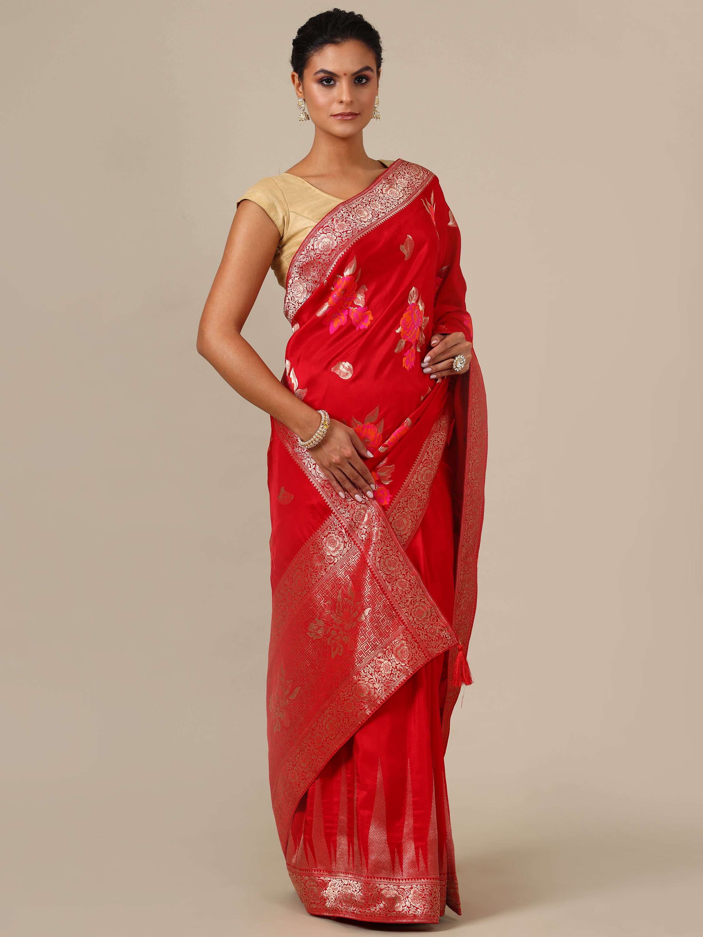 Crimson Dola Silk Saree