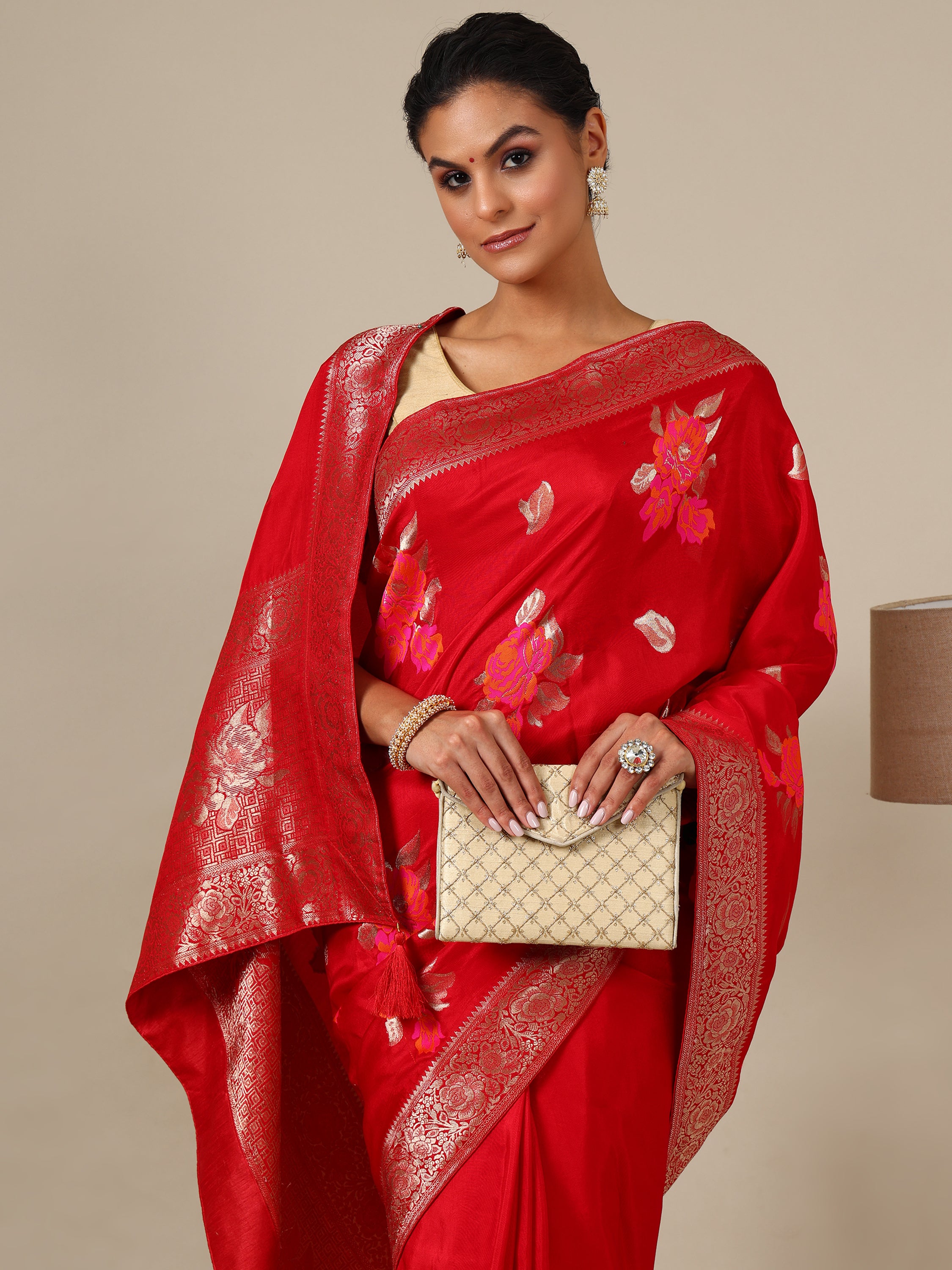 Crimson Dola Silk Saree