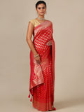 Vibrant Rani Red Dola Silk Saree