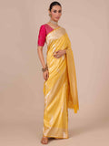 Yellow Color Silk Weaving Saree with Unstitched Matching Blouse