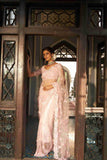 Pure Butterfly-Net Saree With Sequins, Pearls work