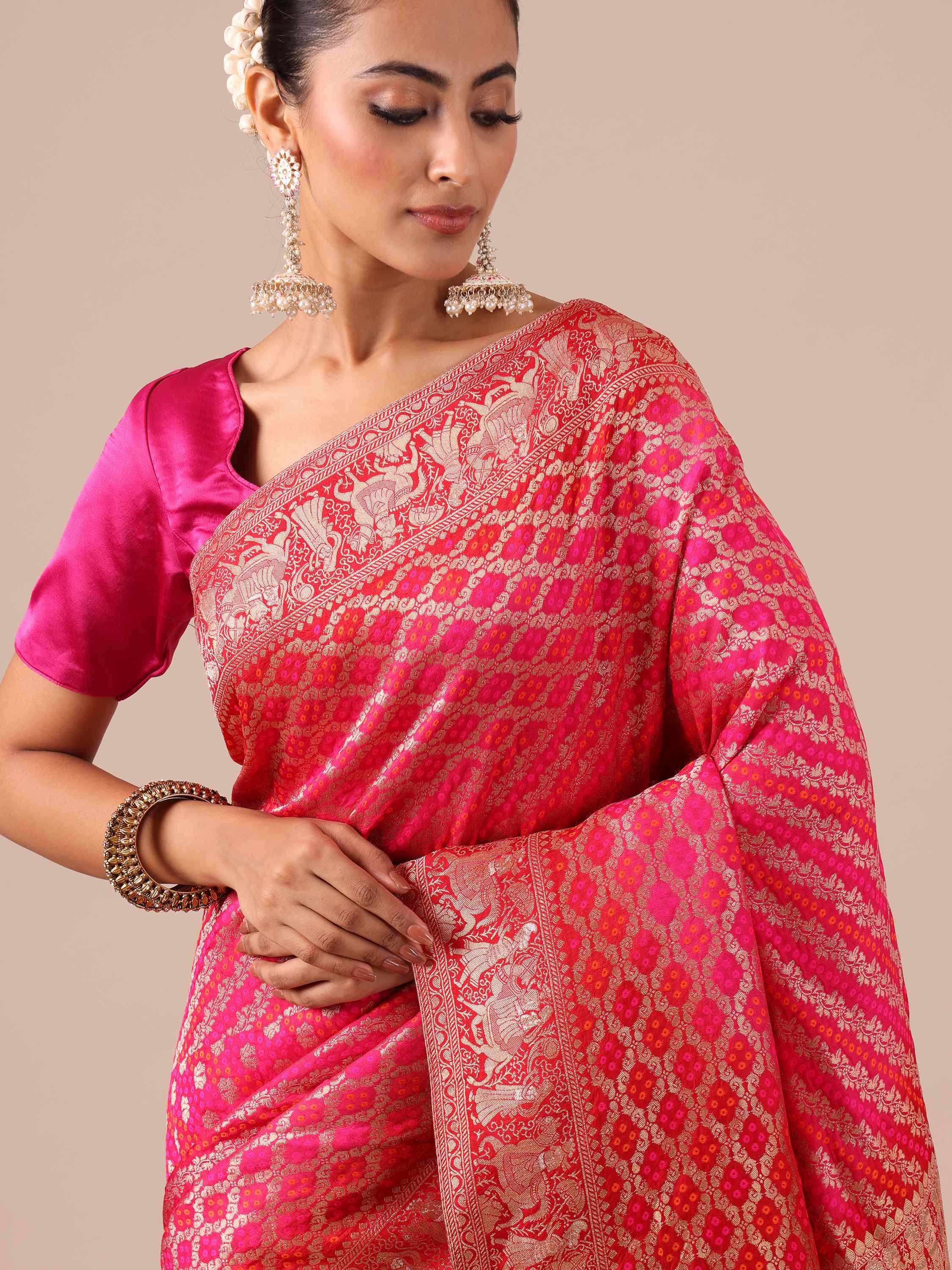 Rani Dola Silk Saree - House of Surya