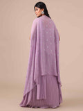 Lavender Color Georgette Drape Lehenga with Jacket