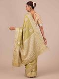 Mehendi Color Silk Saree - House of Surya