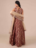 Wine Khaddi Georgette Anarkali with Net Dupatta