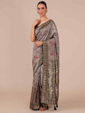 Grey Dola Silk Saree - House Of Surya