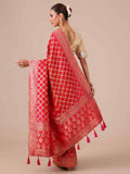 Red Dola Silk Saree - House Of Surya