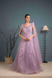 Lavender Color Gown With Cutdana,Thread Work